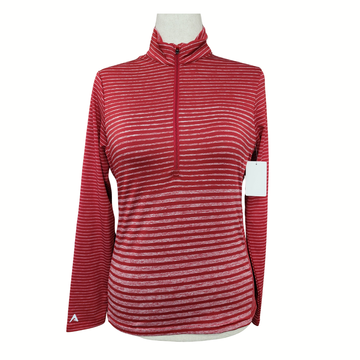 Antigua Red & White Stripe 1/4 Zip Pullover Size M