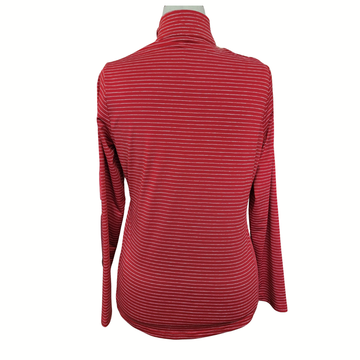 Antigua Red & White Stripe 1/4 Zip Pullover Size M - 0