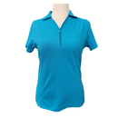 Pebble Beach Turquoises 1/4 Zip Performance Golf Polo Size M-3