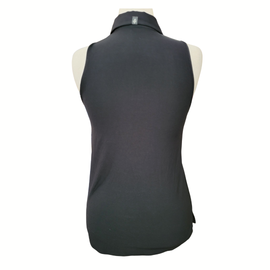 New Belyn Key Black Modal Cutaway Sleeveless Polo Size XS MSP$118 - 0