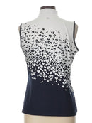 Tail Activewear Deep Navy & White Animal Print Sleeveless Golf Top Size L-3