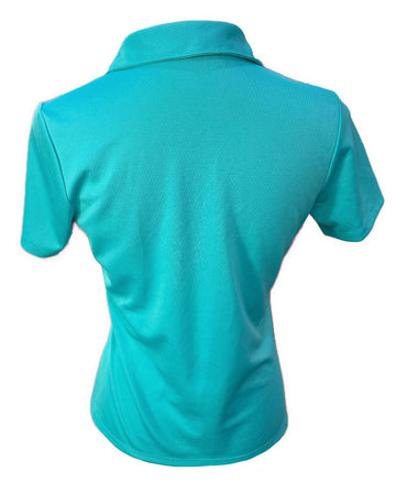 Lady Hagen Women's Teal V-Neck Short Sleeve Golf Top Size S - 0