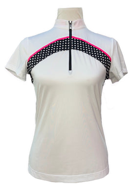 New Tail Women's Carrie Short Sleeve Golf Top Size XS - Chalk
