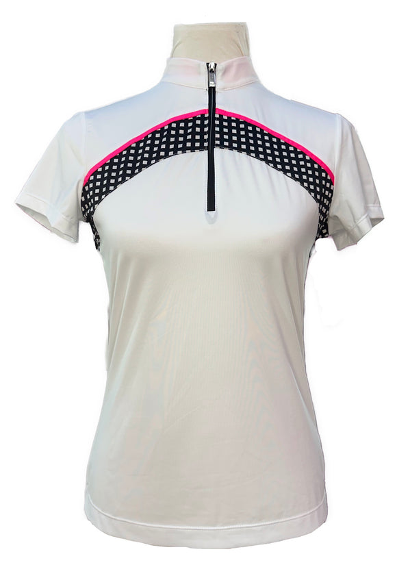 New Tail Women's Carrie Short Sleeve Golf Top Size XS - Chalk