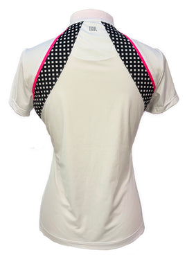 New Tail Women's Carrie Short Sleeve Golf Top Size XS - Chalk - 0