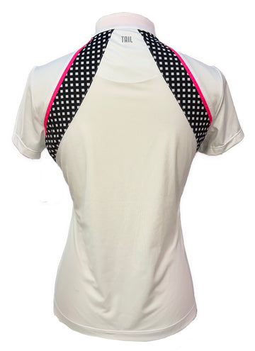 New Tail Women's Carrie Short Sleeve Golf Top Size XS - Chalk - 0