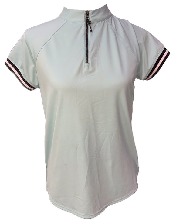 Belyn Key Women's Light Blue Short Sleeve Golf Top Size XS
