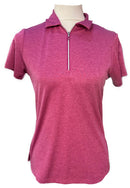 Callaway Women's Heathered Magenta Short Sleeve Golf Top Size S-1