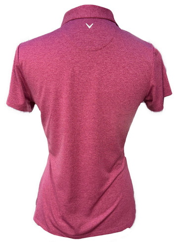 Callaway Women's Heathered Magenta Short Sleeve Golf Top Size S - 0
