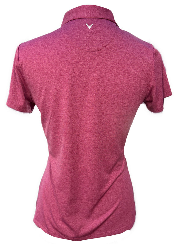 Callaway Women's Heathered Magenta Short Sleeve Golf Top Size S