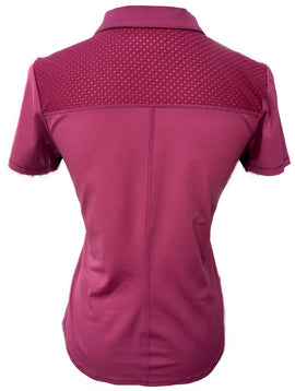 Lija Women's Plum Short Sleeve Golf Top Size S MSP$120 - 0