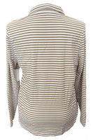 New Lohla Sport Women's White & Khaki Striped Golf Pullover Size XXL MSP$150-3