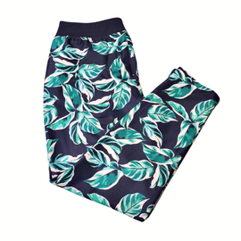 Tommy Bahama Everyday Active Teal & Navy Foliage Pants Size M