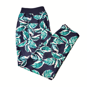 Tommy Bahama Everyday Active Teal & Navy Foliage Pants Size M