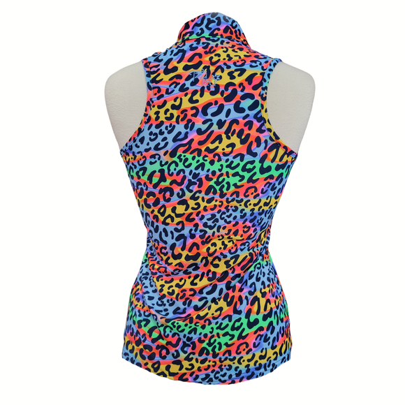 New Tzu Tzu Tabitha Sleeveless Golf Top -Party Cat MSP$99