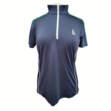 New Ralph Lauren RLX Navy Zip Mock Golf Top w/ Logo Size M MSP$135