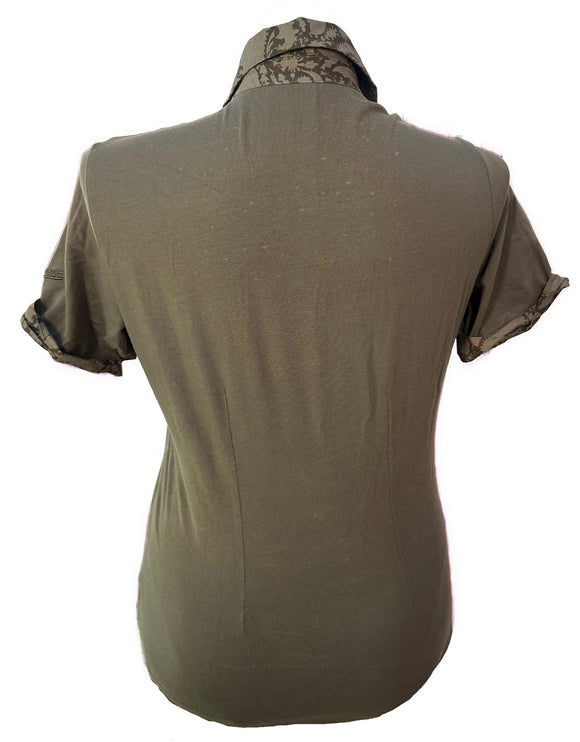 Bogner Army Green Shoert Sleeve Polo Size L MSP$180