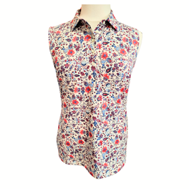 Swing Juice Golf Ball & Floral Multicolor Sleeveless Polo Size XXL