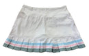 Addison Bay Birdie Pleated Golf Skort White w/ Pastel Stripes Size L-1