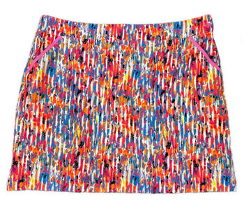 EP NY Women's Pink, Orange & Blue Patterned Golf Skort Size 18