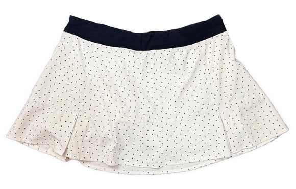 Tasc Women's White & Navy Polka Dot Short Skort Size M MSP$74