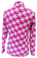 Ibkul Women's Pink & White Patterned Golf Pullover Size S MSP$105-2