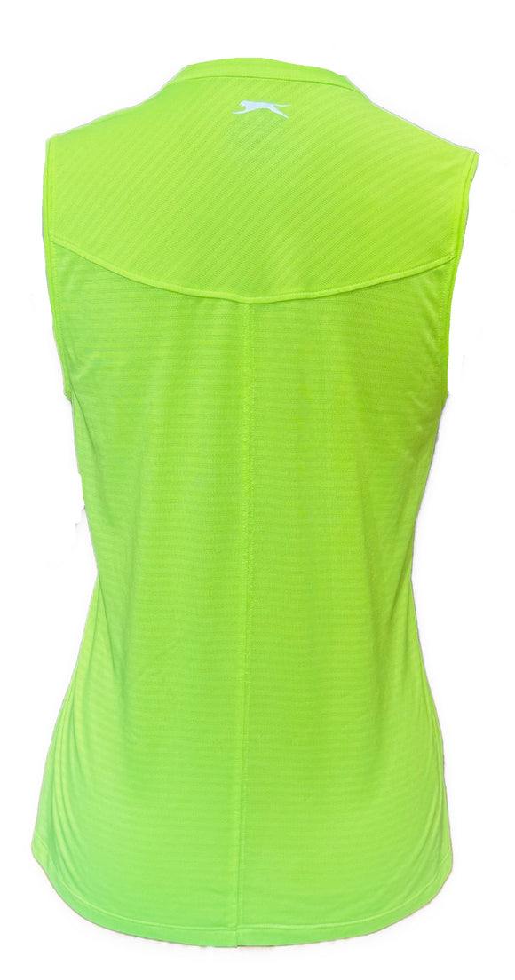 New Slazenger Golf Refresh Texture Sleeveless Polo - Neon Yellow Size S
