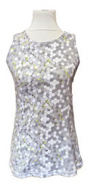 New Sofibella Gray Hexagon Tennis Tank Size S MSP$60-1
