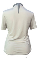 Jamie Sadock Women's White Short Sleeve Golf Top w/Gray Collar Accents Size L-2
