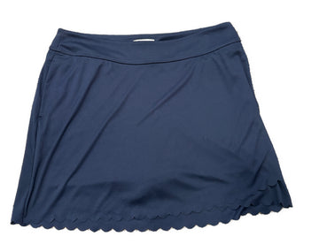 Greg Norman Navy Layered Scalloped Golf Skort Size L MSP$79