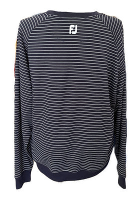 Footjoy Women's Navy & White Striped Crw Golf Pullover Size 2XL MSP$126 - 0