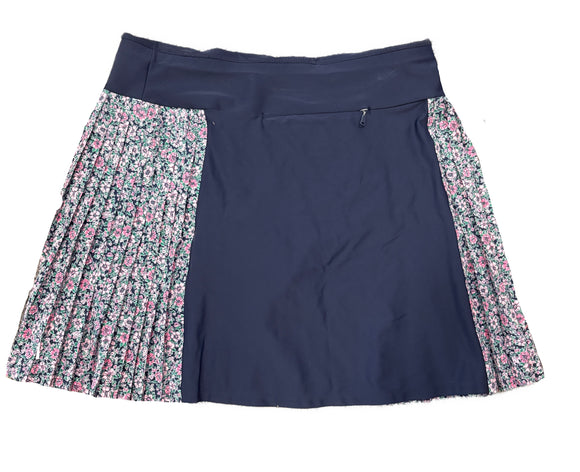 Ralph Lauren RLX Side Pleated Golf Skort - Navy/Botanical Prep Size L MSP$168