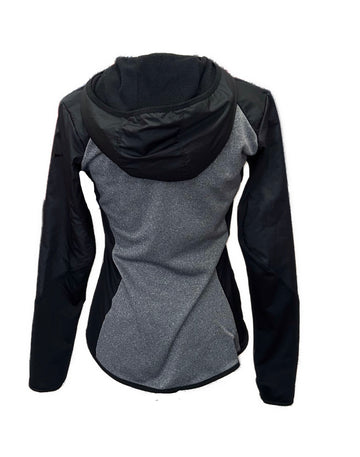 Women's Nike Dri-Fit Full-Zip Hooded Gray/Black Jacket Size S - 0