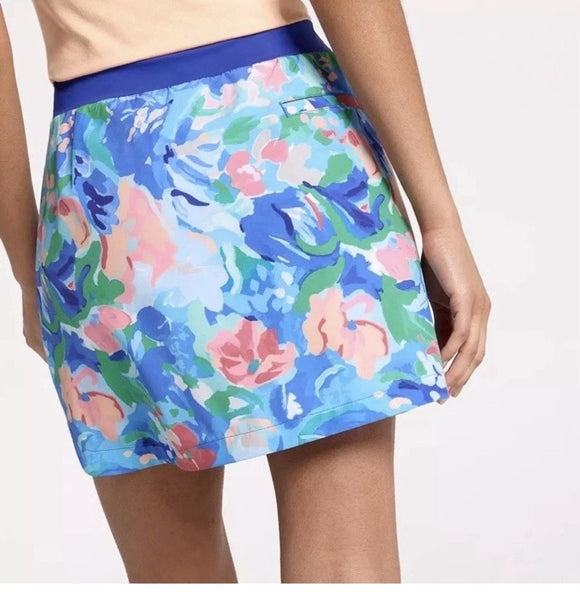 Walter Hagen Performance 11 Lightweight Golf Skort - Blue Floral Size XL MSP$60