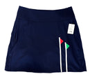 Kinona Navy Women's Pull-on Golf Skort w/Flag Stick Pattern Size L-1