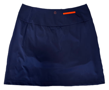 Kinona Navy Women's Pull-on Golf Skort w/Flag Stick Pattern Size L - 0