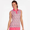 New EP NY Women's Abstract Irate Spot Sleeveless Golf Polo MSP$80-1