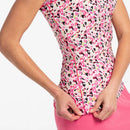 New EP NY Women's Abstract Irate Spot Sleeveless Golf Polo MSP$80-2