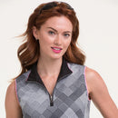 New EP NY Black & White Sleeveless Graduated Dot Argyle Golf Dress MSP$134-3