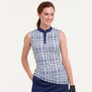 New EP NY Sleeveless Houndstooth Print Golf Polo MSP$80-1