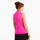 New EP NY Rosa Sleeveless Zip Mock Golf Polo MSP$80-3