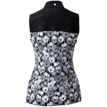 New EP NY Black & White Floral Sleeveless Golf Top MSP$80 - 0