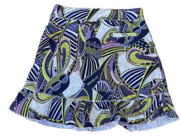 Sofibella Navy, Purple & Yellow 18" Ruffled Golf Skort Size S MSP$84