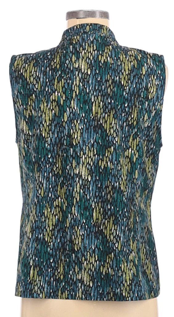 Zenergy Green Patterned Vest Size M