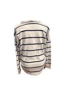 Lady Hagen White & Navy Horizontal Stripe Pullover Size XXL-2