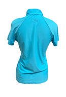 Tzu Tzu Bright Aqua1/4 Zip Mock Top Size M-2