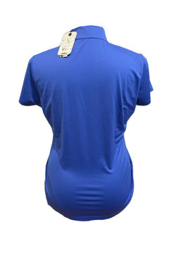 New EP NY Zip Mock Polo w/ Crossover Color - Bluebelle Size L - 0