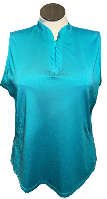 Tail Women's Solid Teal Sleeveless Golf Top Size XXL