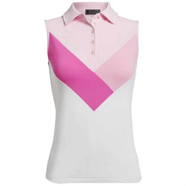 New G/Fore Women's Multi V Sleeveless Golf Polo Size L MSP$110