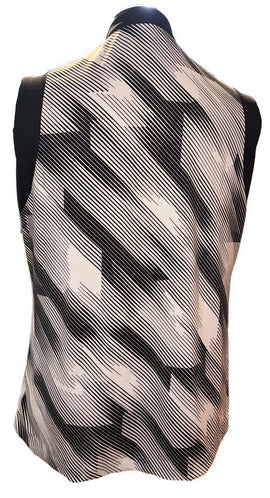 Tail Women's Black & White Striped Sleeveless Golf Top Size XXL - 0